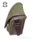 Mobile Preview: Jagdtasche komplett aus Leder in Jagd-Grün Nubukleder Handarbeit