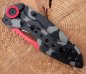 Preview: Taschenmesser-Klappmesser Camo-Look in Rot mit 85mm Klingenlänge