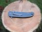 Mobile Preview: Taschenmesser-Klappmesser mit 93mm Klingenlänge, Griff aus Alu, in hellblau