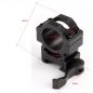 Mobile Preview: Schnellspann-Montageringe 1 Zoll (25,4mm) Ø für Weaverschiene 21 mm