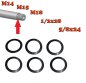 Preview: Passscheiben-Set für Mündungsbremse für M14 M15 M18 1/2x28 und 5/8x24 Lauf-Gewinde