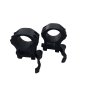 Preview: Zielfernrohr-Montageringe Ø 25,4mm für eine Picatinny-Schiene und mit einem Schnellspannhebel aus Aluminium / Hoch