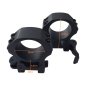 Preview: Zielfernrohr-Montageringe Ø 30mm für eine Picatinny-Schiene und mit einem Schnellspannhebel / Mittlere Höhe