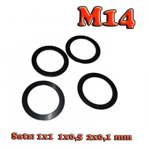 Passscheiben-Set für Mündungsbremse für M14 M15 M18 1/2x28 und 5/8x24 Lauf-Gewinde