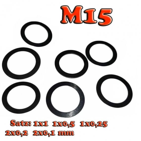 Passscheiben-Set für Mündungsbremse für M14 M15 M18 1/2x28 und 5/8x24 Lauf-Gewinde