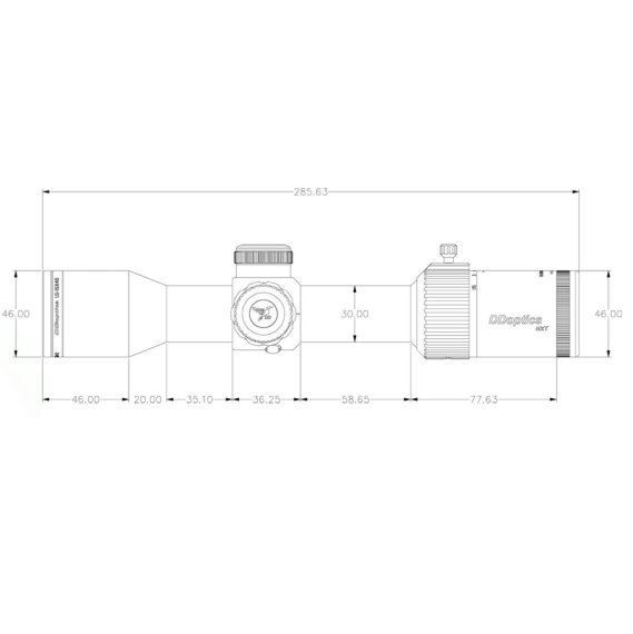 Zielfernrohr NXT V10 1,5-15x40 Short Version von DDoptics mit A4D Absehen, Parallaxenausgleich und mit/ohne IFiber-Control