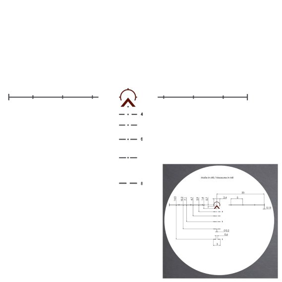 FALKE CS Zielfernrohr / Red Dot - Reflexvisier mit 4x-Vergrößerung