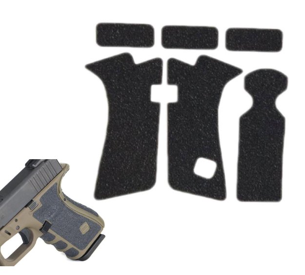 Anti-Rutsch Glock Sticker / Griff-Aufkleber / Griffschale Aufsatz gefertigt für alle Glock Modelle