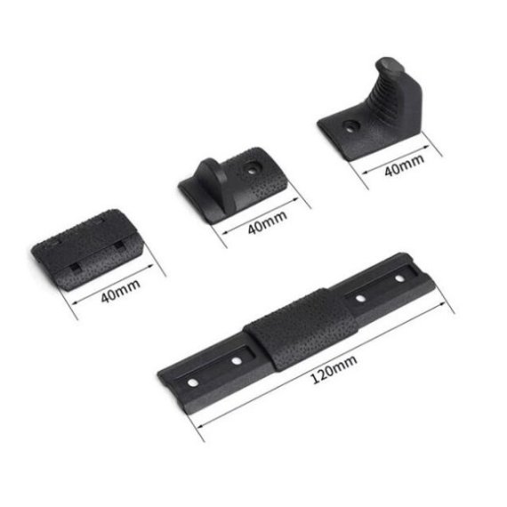 Griff / Handstop-Fingerauflage für M-LOK-Systeme aus Kunststoff in schwarz