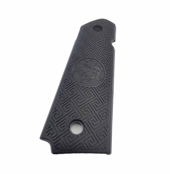 Griffschalen für Colt 1911er & Klone aus Kunststoff in Schwarz mit verschiedenen Motiven
