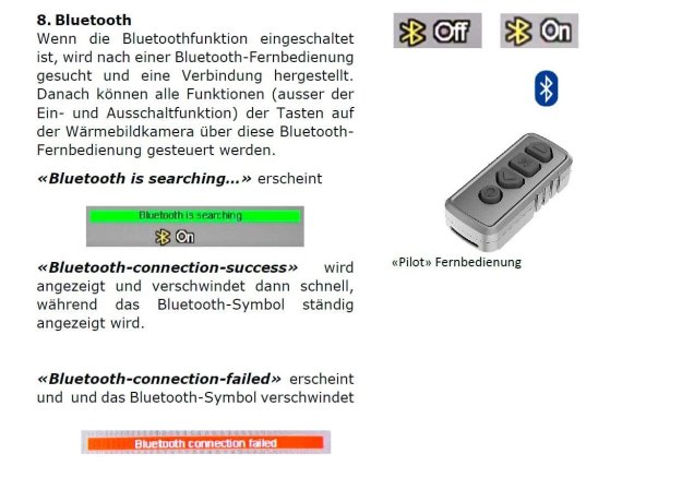 Bluetooth-Fernbedienung für Guide TA435 und TA450