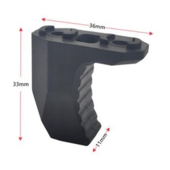 Handstop-Fingerauflage für M-LOK und Keymod Systeme aus Kunststoff in verschiedenen Farbvarianten