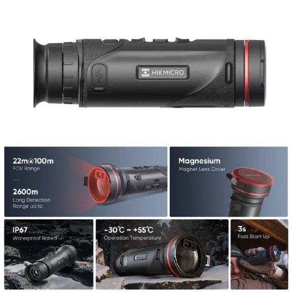 Falcon FQ35 2.0 Wärmebildgerät von HIKMICRO mit NETD  15mK / 640x512 Sensor / Fingerfokussierung