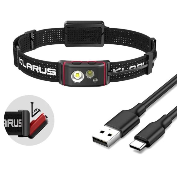 Klarus HM5 Stirnlampe - Superleichte LED-Stirnlampe / Kopflampe / 800 Lumen / 100 Stunden Laufzeit