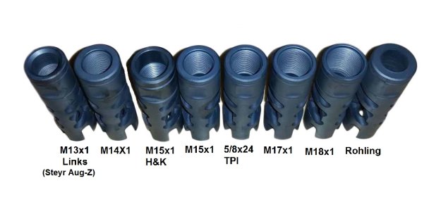 Luxus 3-Kammern Mündungsbremse mit M17x1 Gewinde für z.B Blaser R93, Blaser R3