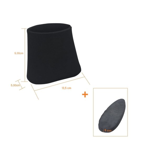 Schaftverlängerung um 14 mm / Rückstoßdämpfer aus Neopren und einer Einlage (9 mm) für viele Schäfte