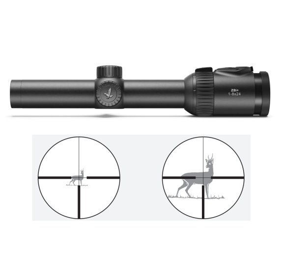Swarovski Optik Z8i+ 1-8x24 L/SR - Zielfernrohr mit beleuchtetem 4A-I Absehen, extrem großem Sehfeld und SWAROLIGHT Technologie