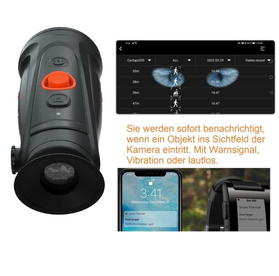 Wärmebildkamera Cyclops 315 Pro von ThermTec mit NETD-Wert von  25 mK