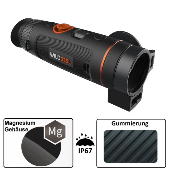 ThermTec WILD 335L Wärmebildkamera mit LRF | Fingerfokussierung | NETD unter 18 mK