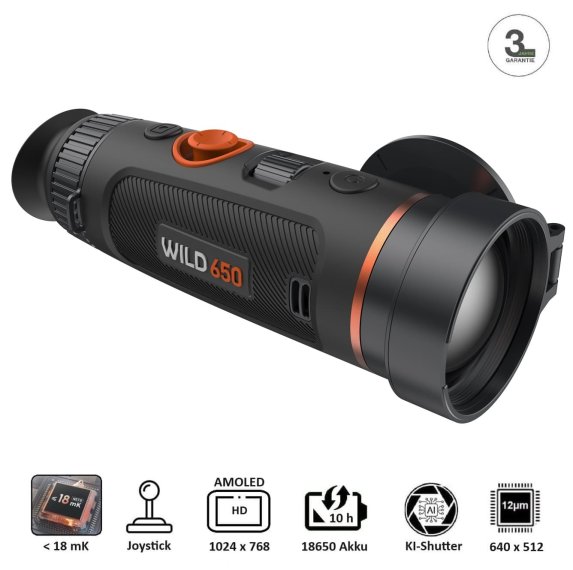 ThermTec WILD 650 Wärmebildkamera | 640x512 Sensor | Fingerfokussierung | NETD unter 18 mK