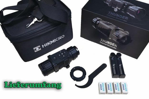 Thunder TH35C Wärmebild-Vorsatzgerät von HIKMICRO + Rusan Aufsatz + 4 Akkus + Ladegerät