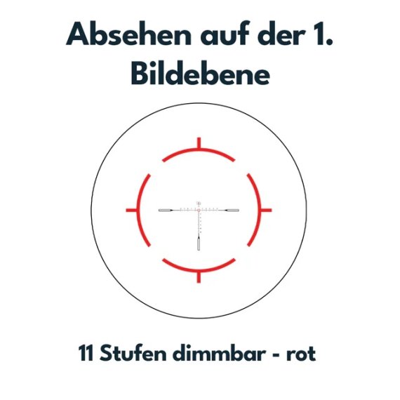 Jagdoptik Continental 1-10x28 ED von Vector Optics mit einem VET-RAR Leuchtabsehen und 11 Helligkeitsstufen