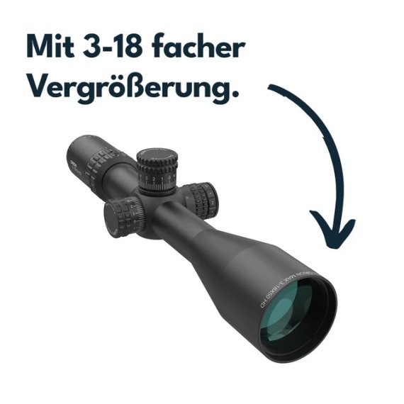 Zielfernrohr Orion Pro Max 3-18x50 HD SFP von Vector Optics SCOL-57 / Leuchtpunkt / Parallaxenausgleich