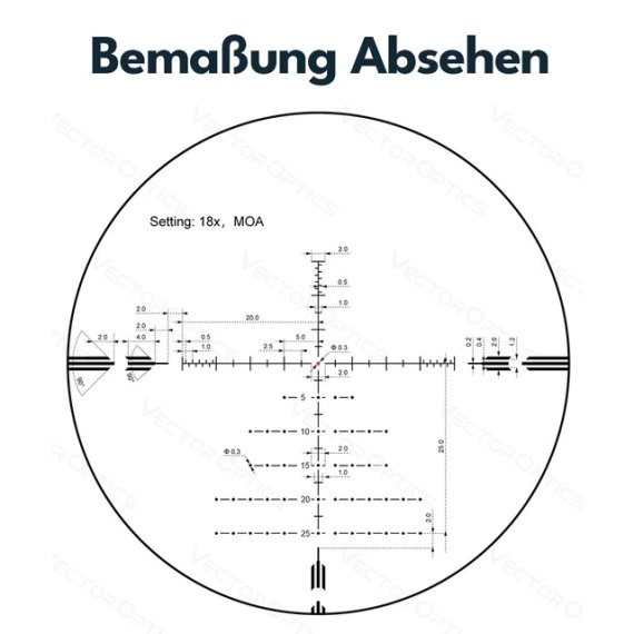 Zielfernrohr Orion Pro Max 3-18x50 HD SFP von Vector Optics SCOL-57 / Leuchtpunkt / Parallaxenausgleich