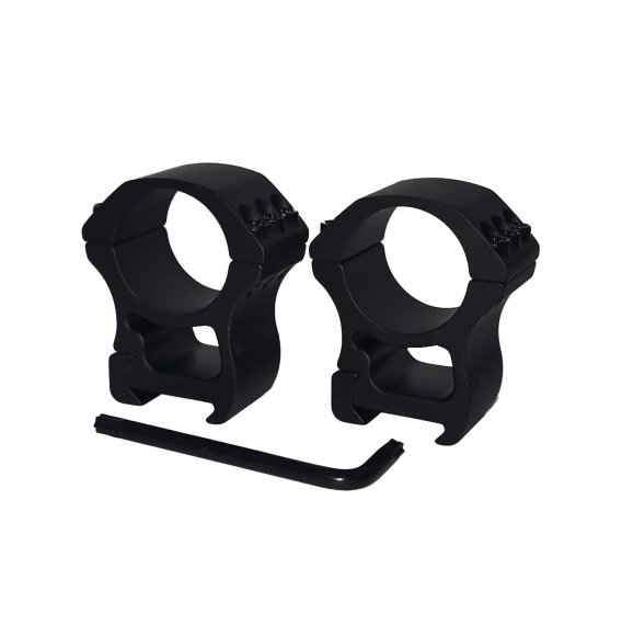 Zielfernrohr-Montageringe Ø 30mm für eine Picatinny-Schiene aus Aluminium / Hoch