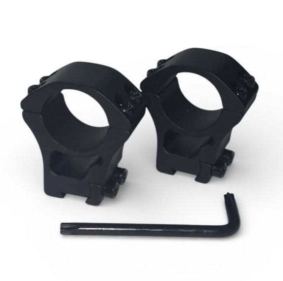 Zielfernrohr-Montageringe Ø 25,4mm für eine Prismenschiene aus Aluminium / Hoch