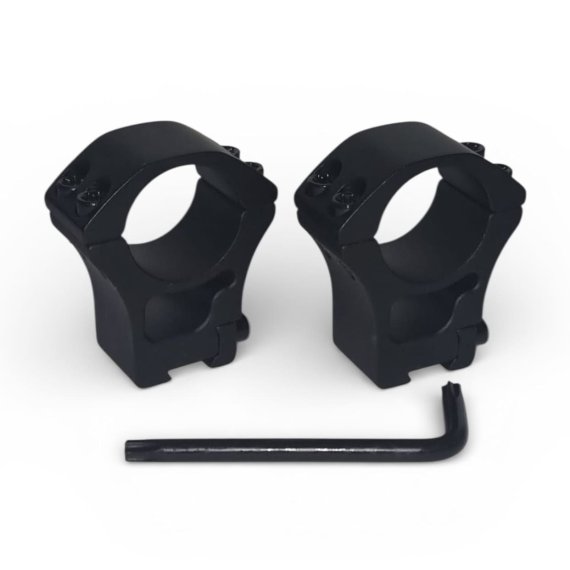 Preview: Zielfernrohr-Montageringe Ø 25,4mm für eine Prismenschiene aus Aluminium / Hoch