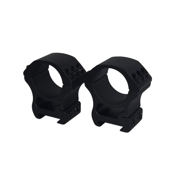 Preview: Zielfernrohr-Montageringe Ø 30mm für eine Picatinny-Schiene aus Aluminium / Mittlere Höhe