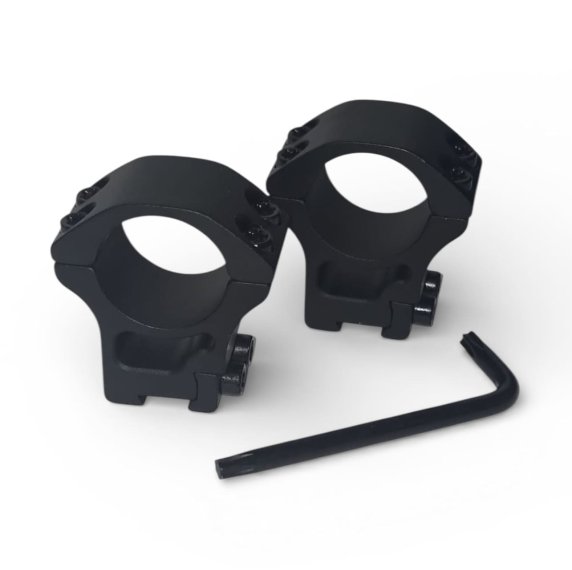 Zielfernrohr-Montageringe Ø 25,4mm für eine Prismenschiene aus Aluminium / Mittlere Höhe