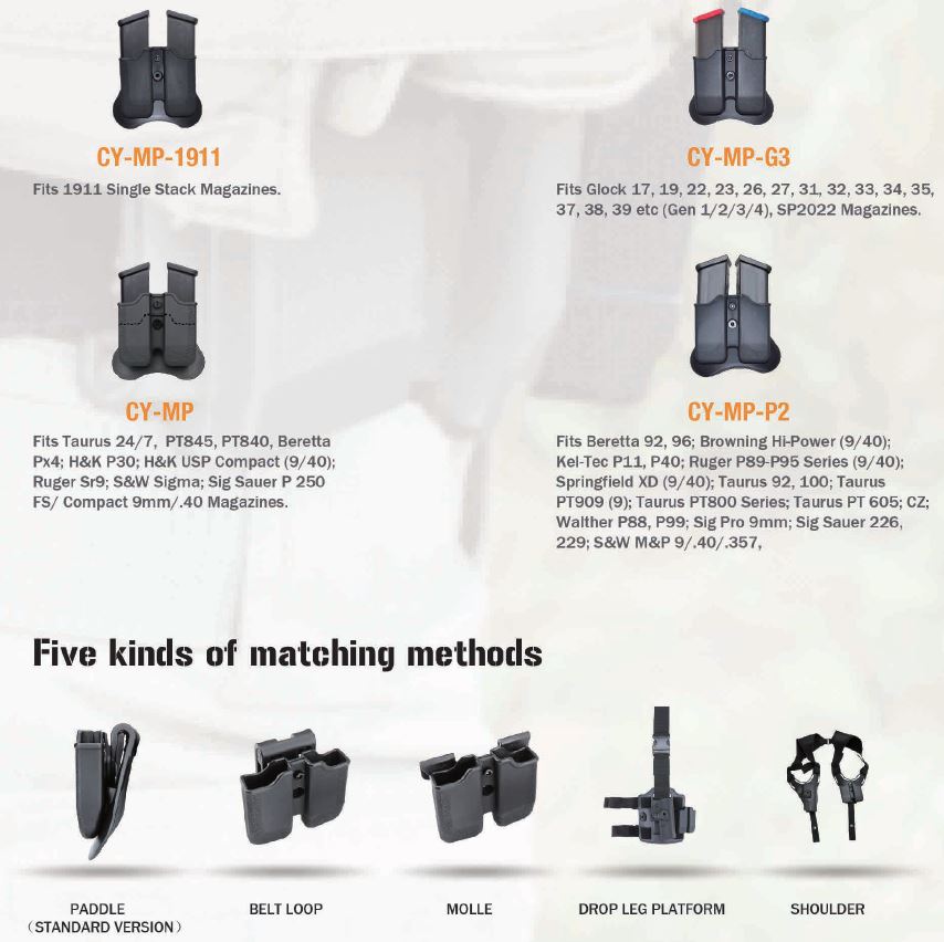 Cytac Oberschenkel Beinplattform Magazintaschen mit 360° Rotation Einstellung 