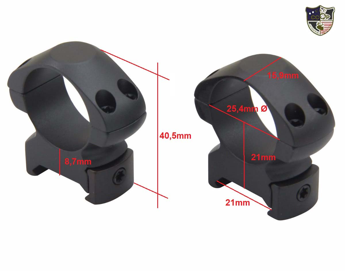 1 Zoll/30mm Zielfernrohr Ringe Montage Hoch/Mittleres/Niedriges Profil 2 Stücke für 11mm/20mm Picatinny/Weaver Rail CJ/MJJ-01