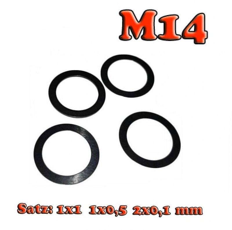 Passscheiben-Set für Mündungsbremse für M14 M15 M18 1/2x28 und 5/8x24 Lauf-Gewinde