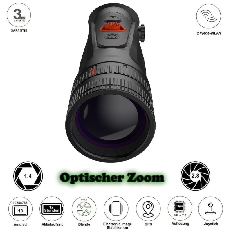 Cyclops 650D Wärmebildkamera von ThermTec -  Dual Zoom - 25mm/50mm Linse - 640er Sensor