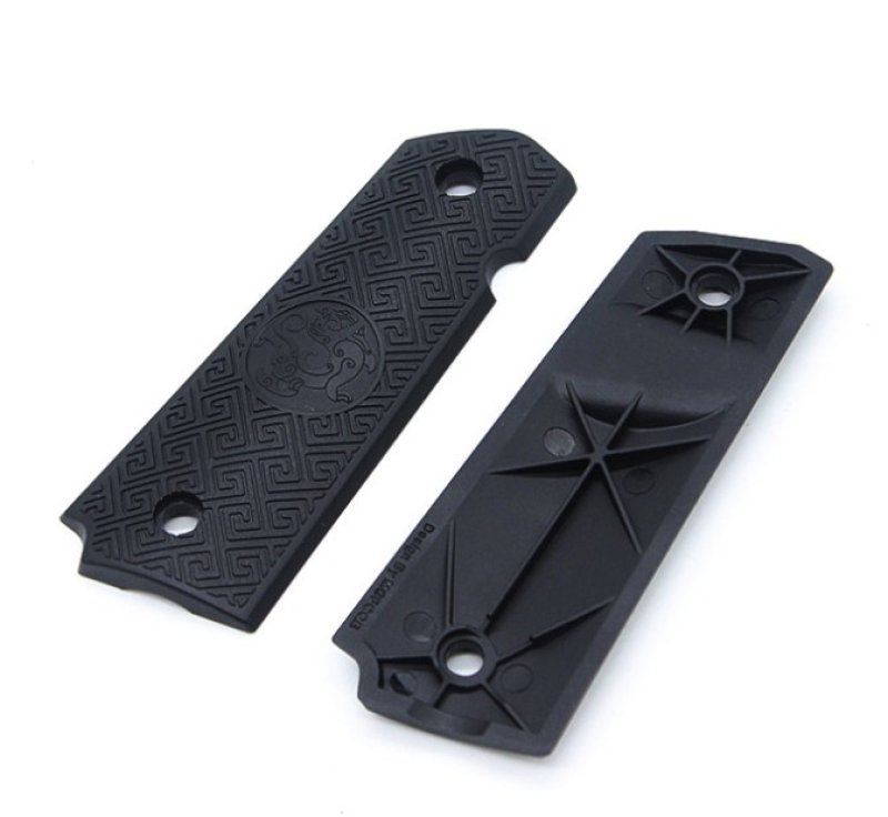 Griffschalen für Colt 1911er & Klone aus Kunststoff in Schwarz mit verschiedenen Motiven