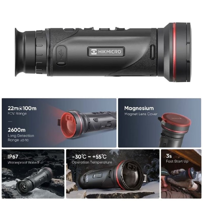 Falcon FQ50 2.0 Wärmebildgerät von HIKMICRO mit NETD  15mK / 640x512 Sensor / 50mm Linse / Fingerfokussierung