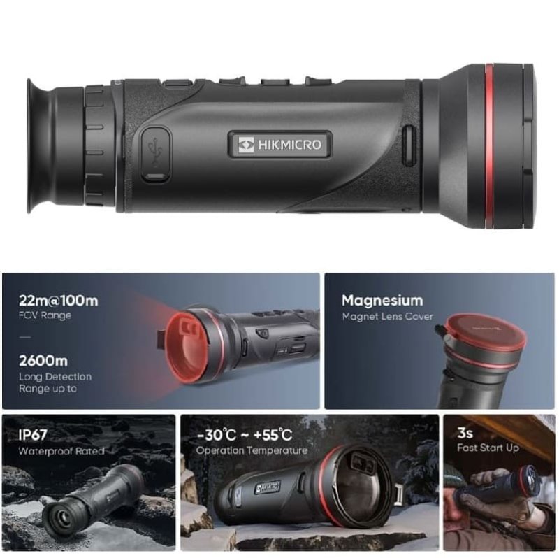 Falcon FQ50L 2.0 Wärmebildgerät von HIKMICRO mit NETD 15mK / 640x512 Sensor / 50mm Linse / Fingerfokussierung / LRF
