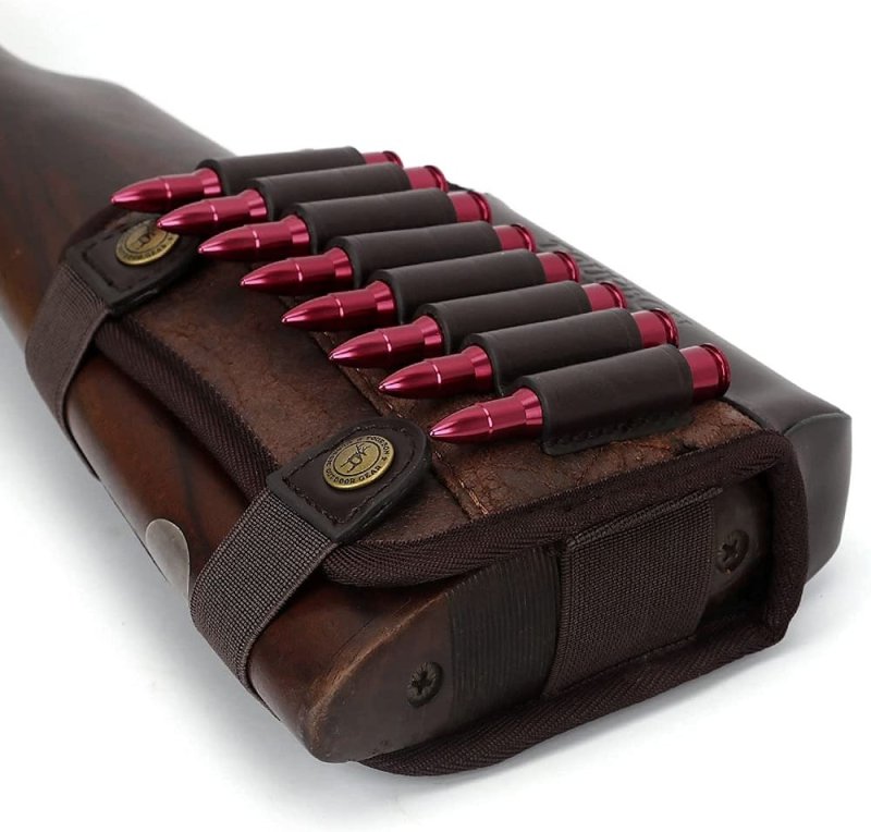 Hinterschaft-Munitionshalter mit integrierter Wangenauflage aus Leder von Tourbon