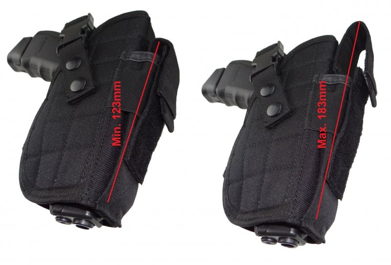 Gürtel-Holster für Mittelgroße Pistolen mit Magazintasche aus Nylon