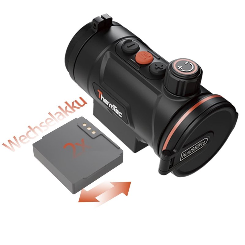 Hunt 635 Pro innovatives Wärmebild-Vorsatzgerät von ThermTec / NETD  15mK / Austauschbarer Akku / HD-OLED / 640x512 px