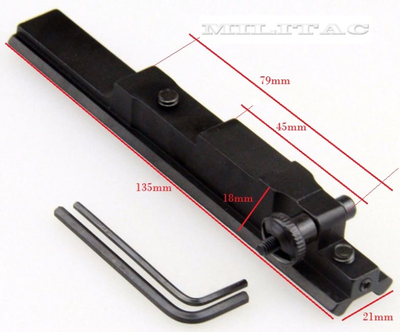 Picatinny Schiene Montage für Mauser K98 mit 135mm Länge