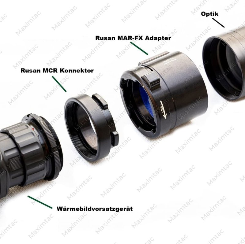 Rusan MAR-FX Modular-Adapter von 30mm-80mm für Wärmebild-Vorsatzgeräte