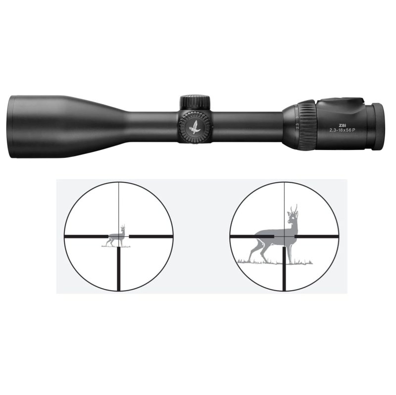 Swarovski Optik Z8i 2,3-18x56 P L /SR - Zielfernrohr mit beleuchtetem 4A-I Absehen, SWAROLIGHT Technologie und Parallaxenausgleich