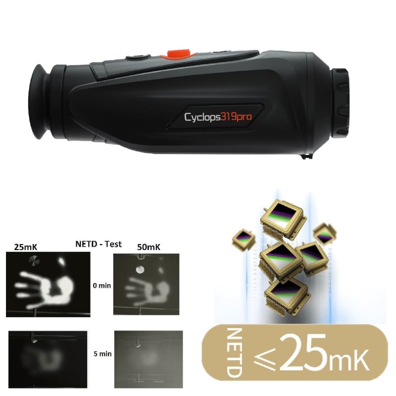 Wärmebildkamera Cyclops 319 Pro von ThermTec mit NETD-Wert von  25 mK