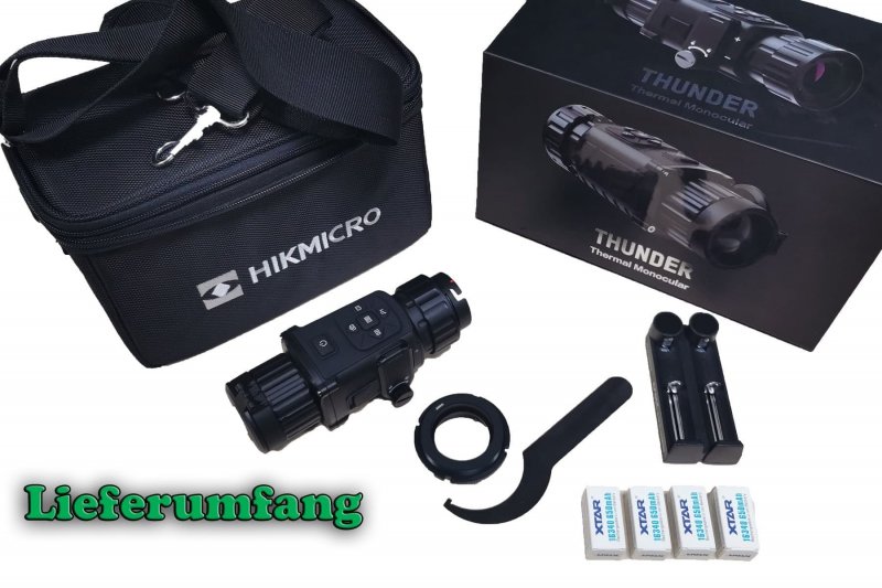Thunder TE19C Wärmebild-Vorsatzgerät von HIKMICRO + Rusan Aufsatz + 4 Akkus + Ladegerät