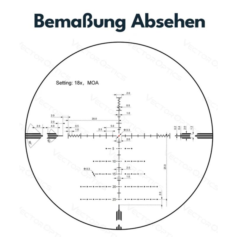 Zielfernrohr Orion Pro Max 3-18x50 HD SFP von Vector Optics SCOL-57 / Leuchtpunkt / Parallaxenausgleich