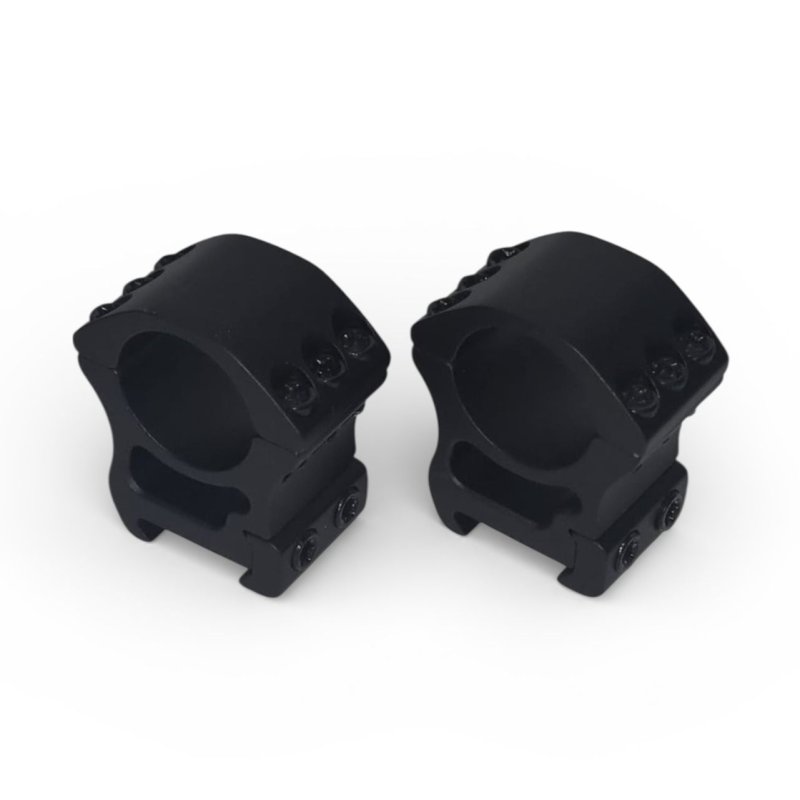 Zielfernrohr-Montageringe Ø 25,4mm für eine Picatinny-Schiene aus Aluminium/ Hoch